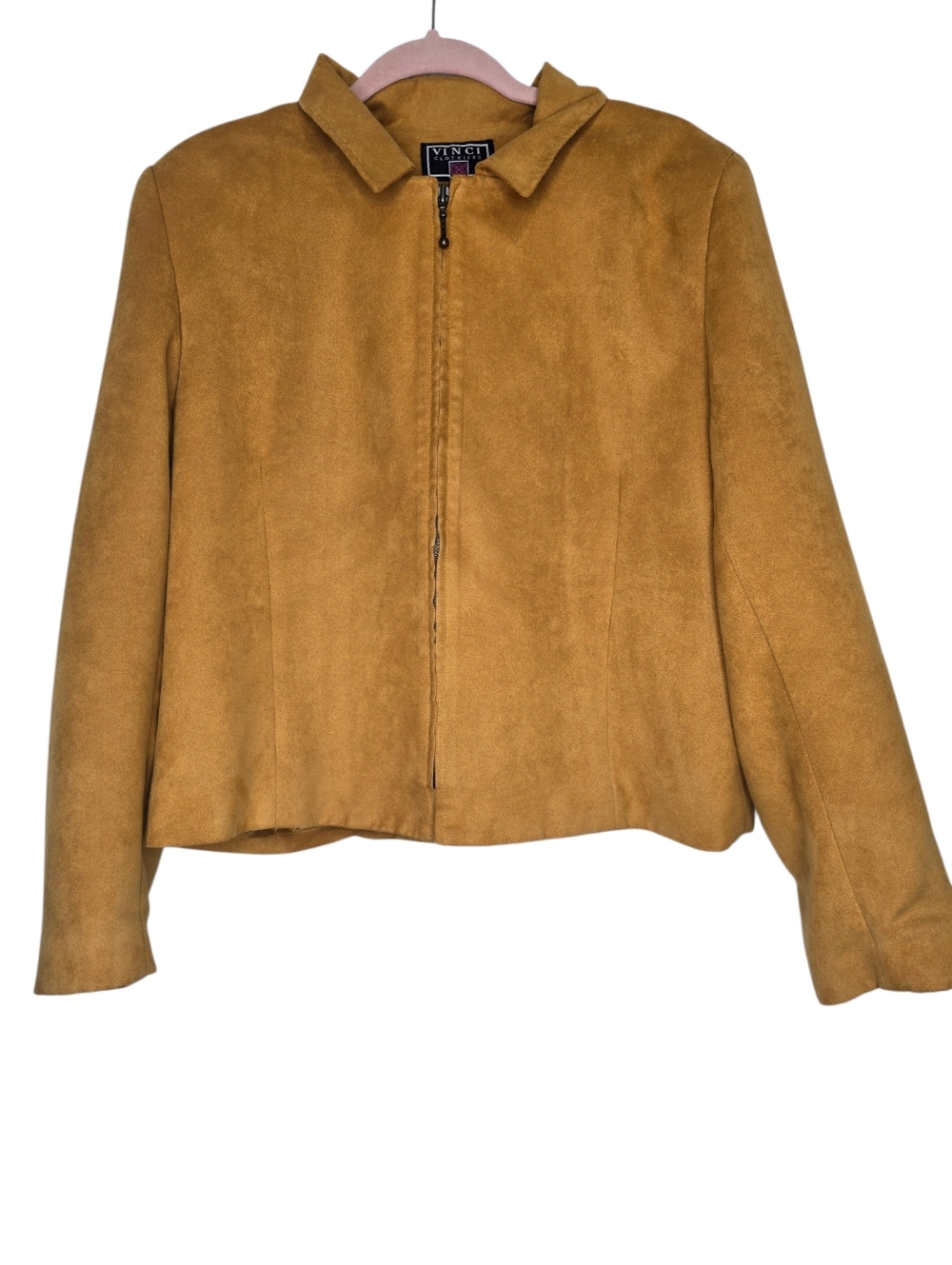 Vinci Clothiers Vintage camel tan faux suede jacket